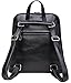 Coolcy New Fashion Women's Genuine Leather Backpack Casual Shoulder Bag (Black)