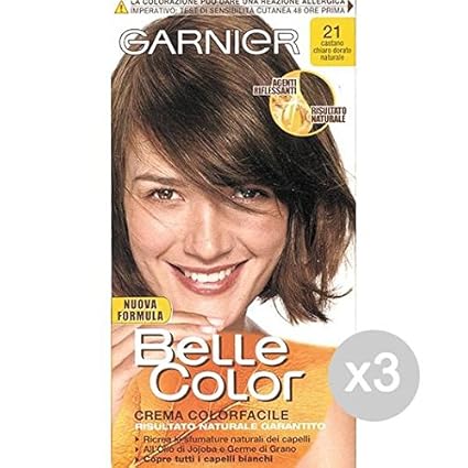 Juego 3 Belle Color 21 Castaño Claro Dorado Tinta Y Color