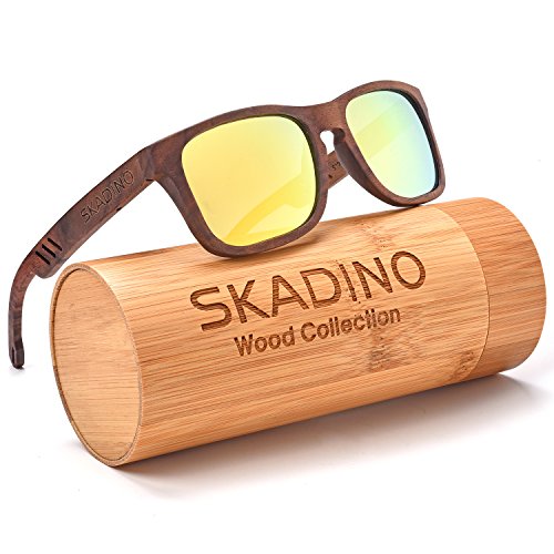 SKADINO Bamboo Sunglasses with Polarized lenses-Handmade Wood Shades for Men&Women