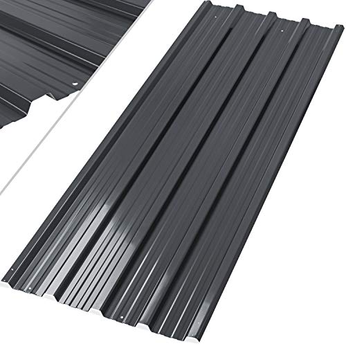 KESSER® - 12 x Profilblech Trapezblech 129cm x 45cm = 7 m² -Dachblech für Gerätehaus, Dachplatten Verzinkter Stahl 0…