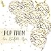 Gold Confetti Balloons, Ribbon Roll & Flower Clips – Helium Latex Balloons Ideal for Wedding, Birthday, Graduation & Bachelorette Party Supplies – Confetti Pre-filled Party Decorations | 32 Packs Set