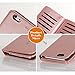 BENTOBEN iPhone 6 Plus Case, iPhone 6S Plus Wallet Case, Folio Flip Wallet Cover Faux Leather Credit Card Slots Cash Holder Wristlet Protective Case for iPhone 6 Plus/6S Plus (5.5 inch), Rose Gold