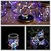KZOBYD 6 Pack Mason Jar Lid Solar Waterproof Fairy Starry Firefly Lights for Regular Mouth Mason Jar Lantern on Patio Yard Pathway Festivals Home Decor(Jars Not Included)(6, Colorful)