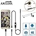 USB Endoscope, Amicool 2 in 1 Borescope Inspection Camera 2.0 Megapixels CMOS HD Waterproof Snake Camera with USB Adpater and 6 Adjustable LED Light for Android/Windows – 3.5 Meters (11.5 ft.)