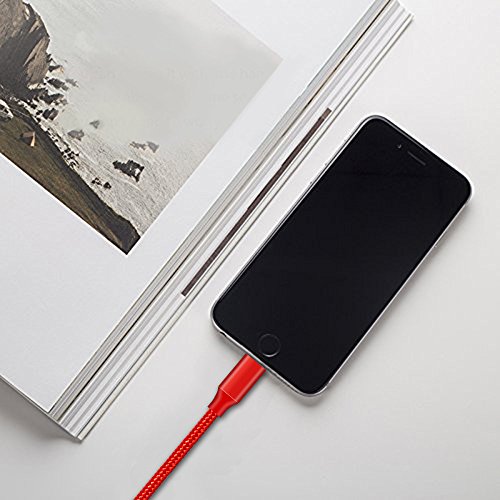 image for Ulimag Phone Charger 3Pack 6FT Nylon Braided USB Charging & Syncing Co