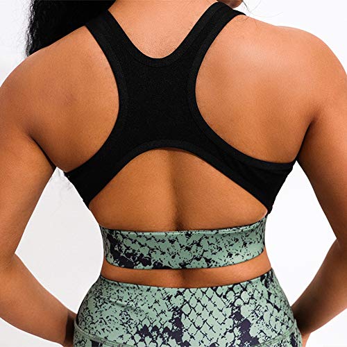 51NdI8J39jL JYCDD Trajes de 2 Piezas para Mujer Leggings + Sujetador Deportivo Ropa de Yoga Traje de patrón de Serpiente Verde Claro… JYCDD Trajes de 2 Piezas para Mujer Leggings + Sujetador Deportivo Ropa de Yoga Traje de patrón de Serpiente Verde Claro… - Imagen 7