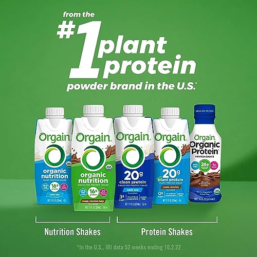 Orgain Vegan Protein Shake, Creamy Chocolate 20g Plant Based Protein