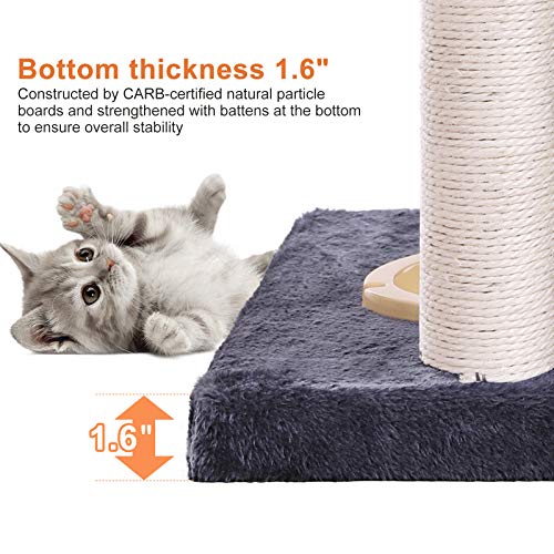 FEANDREA MultiLevel Cat Tree with Feeder Bowl, SisalCovered