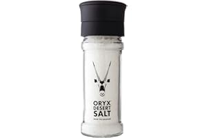 Oryx Desert Salt Grinder - Coarse Kosher Mineral Salt Crystals - Alternative to Sea Salt, Himalayan & Rock Salt - Naturally Organic Seasoning - Desert Salt from the Kalahari, 3.52 oz
