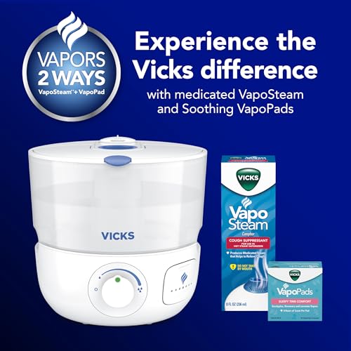 Vicks EasyCare+ Top Fill FilterFree Cool Mist Humidifier, Small Room
