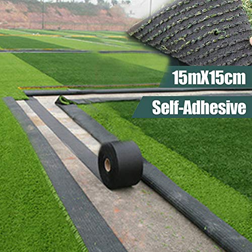 TYLife Artificial Grass Tape 6" x49'(15cmx 15m) Self-Adhesive Seaming Turf Tape Lawn Carpet Jointing,Green