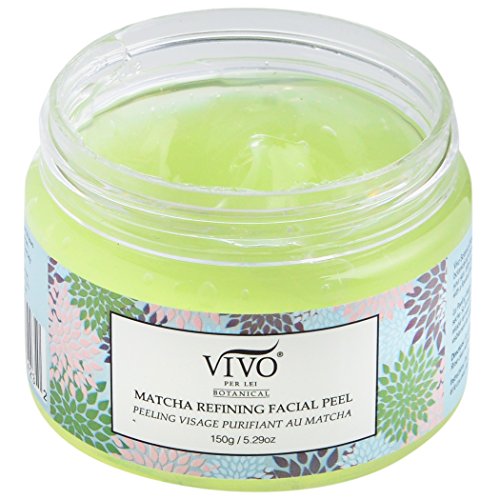 Green Tea Facial Peeling Gel - Gentle Exfoliator with Kaolin Clay - Face Exfoliator from Vivo Per Lei for Beauty Nirvana - Exfoliating Face Scrub for Dead Skin & Blackheads - Anti Aging Facial Scrub