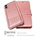 AMOVO [Upgraded] Case for iPhone Xs Max [2 in 1] iPhone Xs Max Wallet Case Detachable [Wireless Charging] [Vegan Leather] iPhone Xs Max Flip Case with Gift Box Package (XSMAX (6.5'') Rosegold)