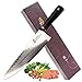 TUO Damascus Chef’s Kitchen Knife 9.5 inch - Japanese AUS-10 HC Steel - Dishwasher Safe G10 Handle - Full Tang - RING-D