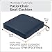 Classic Accessories Montlake Water-Resistant 17 x 17 x 3 Inch Square Outdoor Seat Cushion, Patio Furniture Chair Cushion, Heather Indigo Blue, Outdoor Cushion Cover