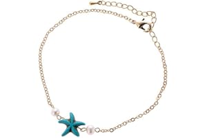 PULABO Women's Starfish Shell Beach Foot Chain Conch Sandal Anklets Beads Bracelet Jewelry Sturdy