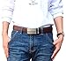 ITIEZY Men's Leather Ratchet Dress Belt with Automatic Buckle Sliding Belt for Men in Gift Box
