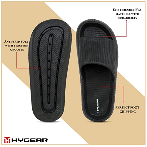 Hygear Men's Xpress Black Slippers_10 UK (HG-GE-1004) 4