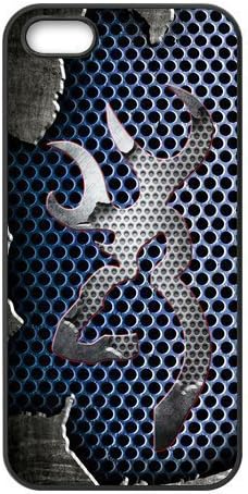 Custom phone shell Browning Cutter Logo Metal Background Pattern Deer Case for Iphone 5S/5 TPU Cases