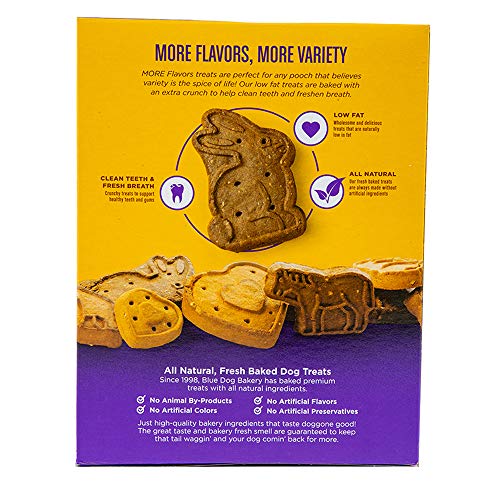 Blue Dog Bakery Natural Dog Treats, Assorted, More Flavors, 20oz (6 Boxes)
