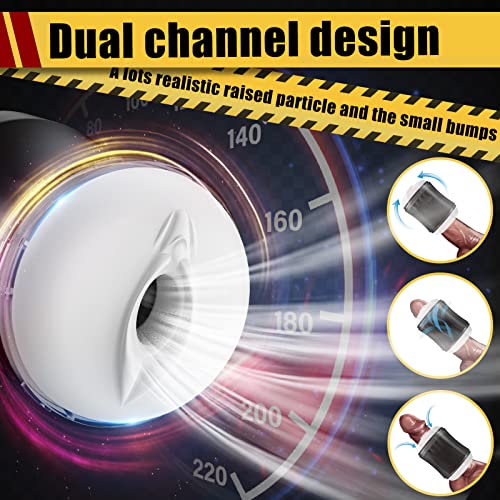 Male Masturbators Cup, Efgove 2 in 1 Masturbation Massager Pocket Pussy Reusable Penis Oral Sleeve Adult Sex Toys Realistic Masturbator Stroker