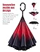 Reverse Umbrella,Glamore Creative Cars Reverse Folding Umbrella Double Layer Hands Free No Drip Inverted Umbrella Travel Umbrellas for Car (Red Maple Leaf)