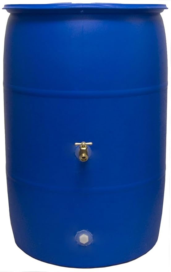 Good Ideas RB55BLUE Big Blue Recycled Rain Barrel, 55Gallon Amazon.co.uk Garden & Outdoors