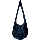 TIE DYE Bohemian Hipster Hobo Boho Hippie Crossbody Bag Purse Black Tone 39