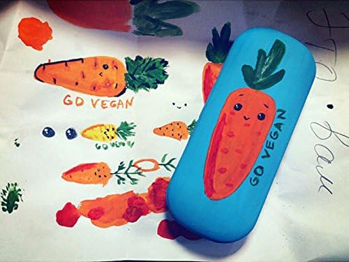 Glasses case - Sunglass case - box for glasses - eyewear - eyeglass case - Hand-painted glasses case hard - hard sunglass case Carrot