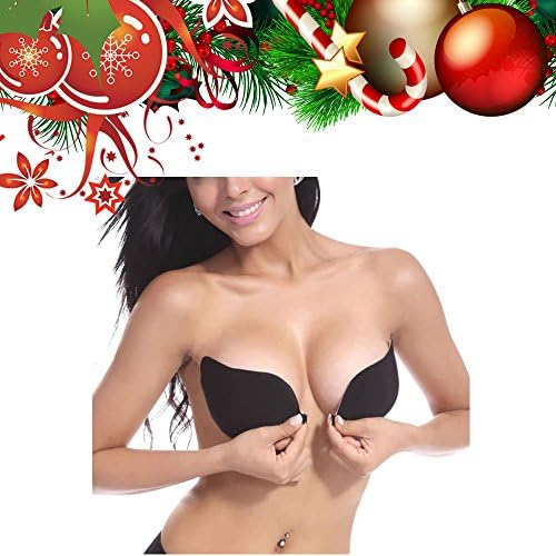 ALLWITHONE Invisible Strapless Backless Bra For Women Party BUTTERFLY BLACK B