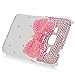 Galaxy Core Prime Case,Samsung G360 Case - Mavis's Diary 3D Handmade Bling Crystal Lovely Cute Pink Bow with Shiny Sparkle Diamonds Gems Clear Cover Hard PC Case for Samsung Galaxy Core Prime SM-G360F