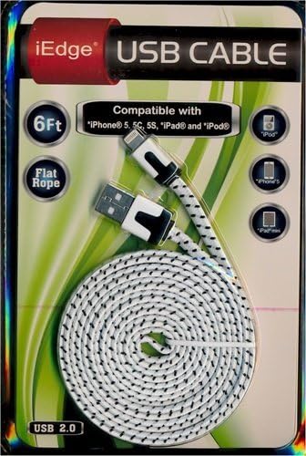 IEDGE PUR 6' FLAT ROPE CBL - IPHONE/IPAD by iEdge