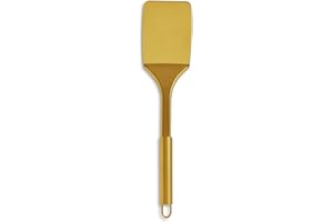 Core Kitchen Stainless Steel Turner - Durable Hollow Handle Design, BPA-Free, Ideal for Cooking & Serving - Gold