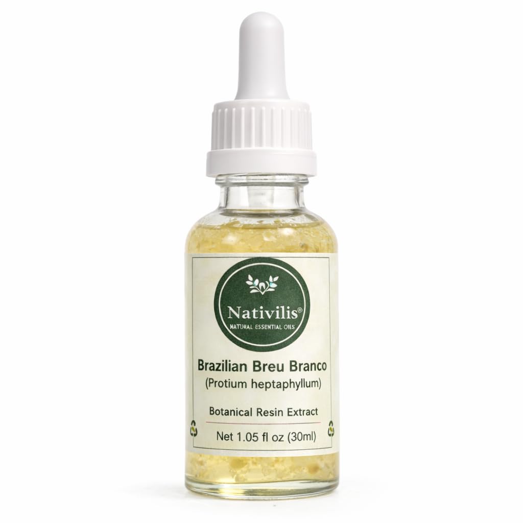 Nativilis Brazilian Frankincense – Breu Branco VIRGIN RESIN (UNREFINED BOTANICAL PREPARATION) – Protium heptaphyllum – Resin Macerate for Cosmetic Use – 30ml