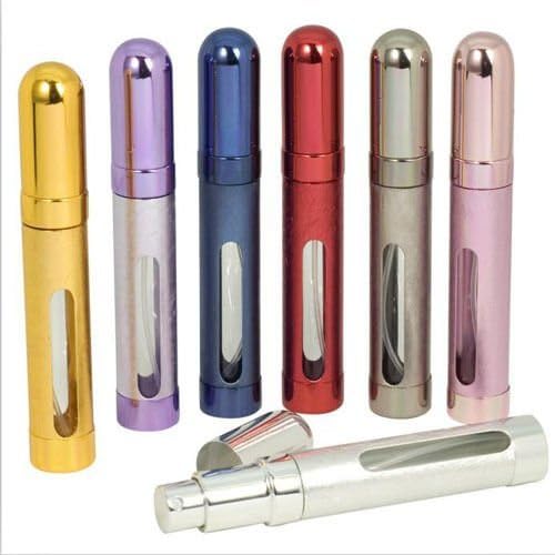 5starwarehouse 12ml Refillable Perfume Atomiser Atomizer Aftershave Travel Spray Miniature Bottle With Window (Red)