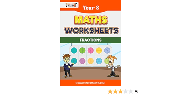 year 8 maths worksheets fractions cazoom maths amazon com