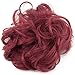 Scrunchy Scrunchie Updo Hairpiece Messy Hair Bun Extensions Chignons Hair Piece (Hair bun, Dark Red)thumb 2