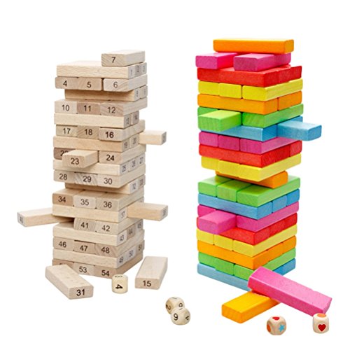 ドリーマー 木製ジェンガ ドミノ 積み木 ブロック スタックス 立体パズル バランスゲーム 数字 カラフル 幼児 赤ちゃん ベビー 早期開発 出産祝い プレゼント 54個ピースの買取価格 相場 高価買取なら買取一括比較のウリドキ