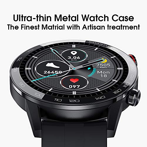 Microwear L16 Bluetooth impermeable Smartwatch Fitness Tracker,Moda,reloj deportivo,Podómetro,Control de Música,Monitor de Sueño,para iOS Android (Plata)