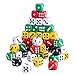 AUSTOR 50 Pieces 6 Sided Dice Set 16mm Acrylic Dices 5 x 10 Colors Game Dice with Drawsting Velvet Pouch for Tenzi, Farkle, Yahtzee, Bunco or Teaching Math