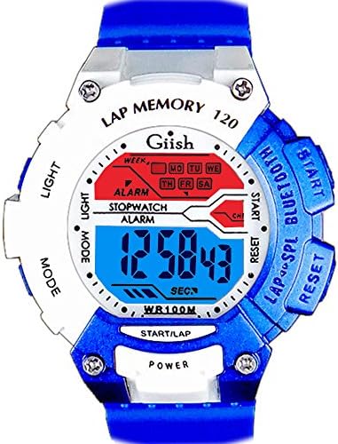 100M Waterproof Sports Digital Electronic Color Dial Watch