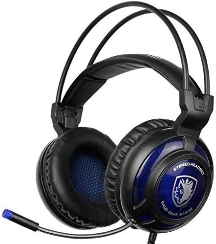 Sades SA805 Gaming Headset 3.5mm Jack Multi-Platform Headphones For New Xbox one PS4 PC Laptop Mac iPad iPod (Black&Blue)