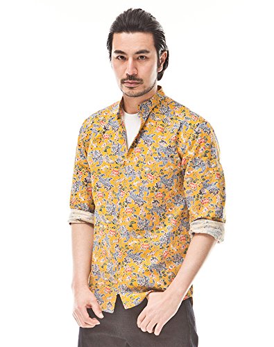 Husenji Men's Chinese Printed shirt Tang Suit Shirt 花笙记 China