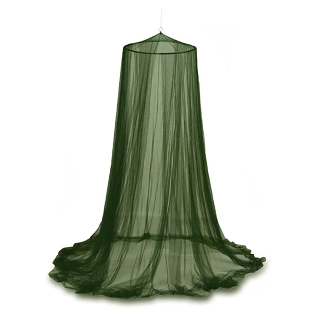 Moonlove Mosquito Net Bed Hanging Olive Army Green Military Mesh Net for Large Dome Canopy Round Lace for Punch Free Installation Bed Insect Fly Mosquito Protection Canopy for Travel Home Camping