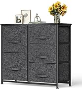 Pipishell 5 Drawers Storage Dresser, Fabric Dressers Tower Units for Bedroom, Hallway, Entryway, ...