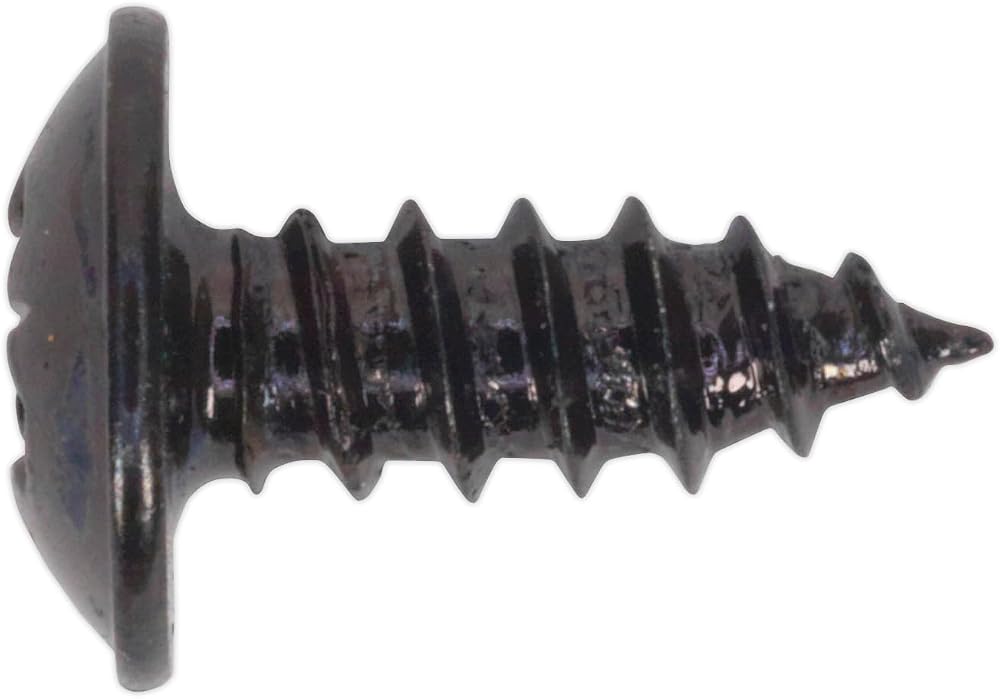 Sealey BST3510 3.5 x 10mm Black Pozi Self Tapping Screw Flanged Head BS 4174