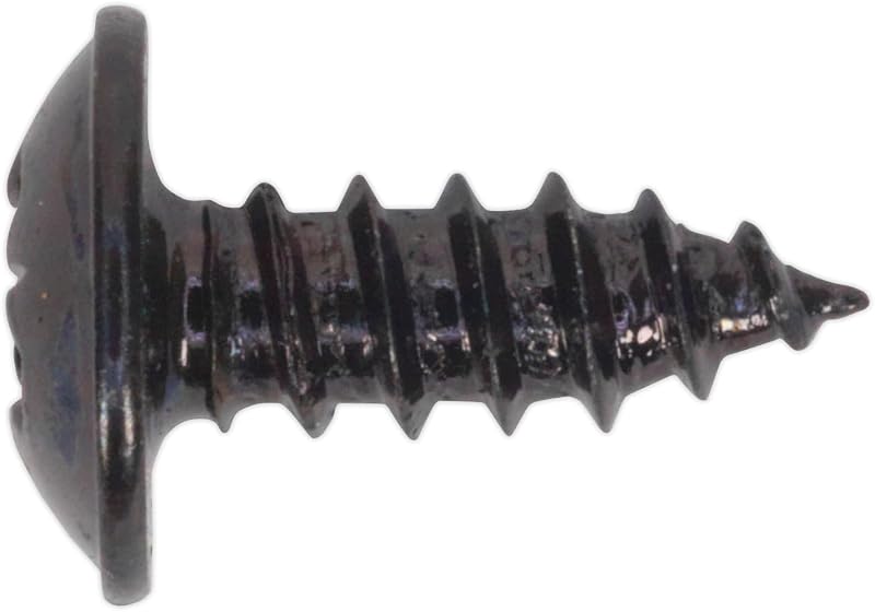 Sealey BST3510 3.5 x 10mm Black Pozi Self Tapping Screw Flanged Head BS 4174
