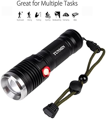 Tactical Flashlight, Professional LED Flashlights Brightest, Water Resistant, 1000 Lumen High Powered Handheld Flashlight Perfect for Hiking, Hunting, Fishing and Camping with 4 Light Modes