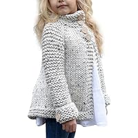 Sunbona Toddler Baby Girls Cute Autumn Button Knitted Sweater Cardigan Warm Thick Coat Clothes