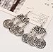 megko Dangly Earrings Tibetan Silver Coins Bohemian Tassle Drop Boho Earring for women Christmas Jewelry